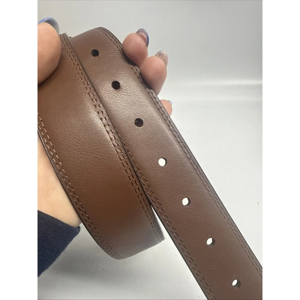 Dickies Leather Men's Belt Size 32/80 Reversible Brown Black Brushed Nickel
